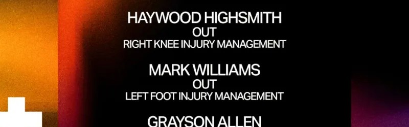 华体会体育官网-太阳伤病更新：马克-威廉姆斯与格雷森-阿伦缺席今日比赛